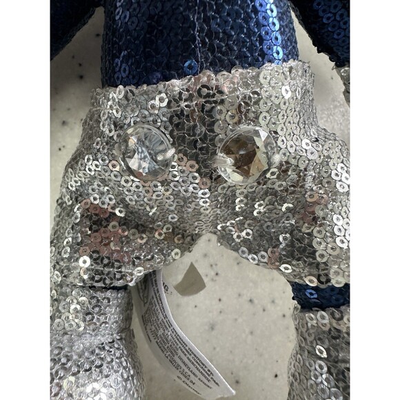 Mickey Mouse Blue Sequined Plush Disneyland Diamond 60th Disney Parks Exclusive - Picture 6 of 14